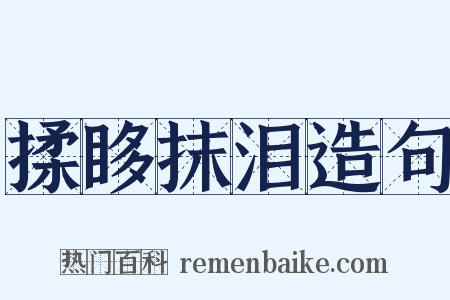 揉眵抹泪造句是什么意思的图片